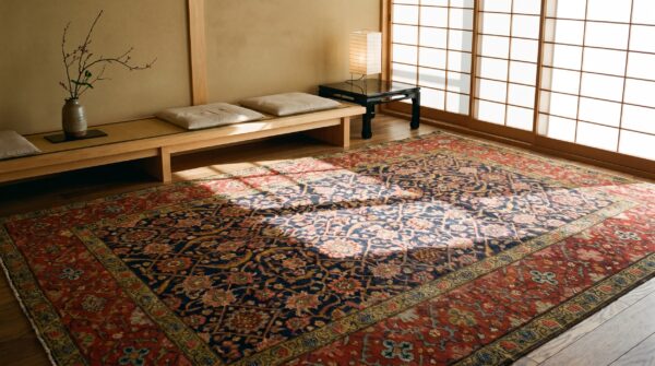 Antique joshaqan persian knotted rug 11 Antique joshaqan persian knotted rug (sku 21516) - room view
