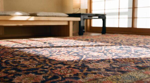 Antique joshaqan persian knotted rug 12 Antique joshaqan persian knotted rug (sku 21516) - in-room detail