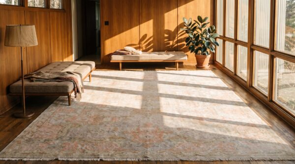 Antique kayseri turkish knotted rug 7 Antique kayseri turkish knotted rug (sku 22159) - room view