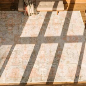 Antique Kayseri Turkish Knotted Rug (SKU 22159) - styled overhead view