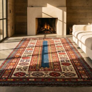 Antique Kazak Caucasian Knotted Rug (SKU 18341) - room view