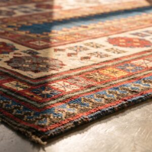 Antique Kazak Caucasian Knotted Rug (SKU 18341) - in-room detail