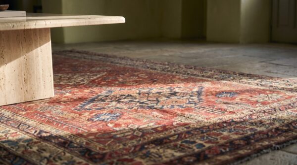 Antique khamse hallway runner wool red rug 11 Antique khamse hallway runner wool red rug (sku 17991) - in-room detail
