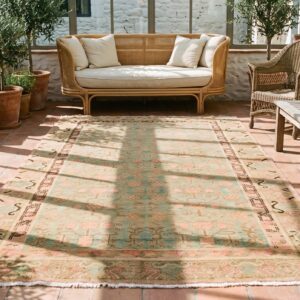 Antique Khotan East Turkestan Allover Pomegranate Design Hand Knotted Pile Rug (SKU 21229) - room view