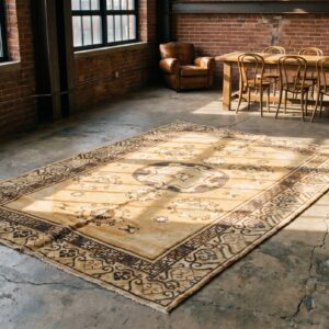 Antique Khotan Small Scatter Size Wool Pile East Turkestan Rug (SKU 19647) - room view