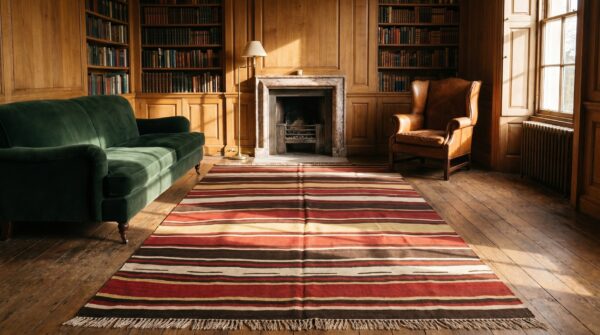 Antique kilim - n. W. Persian persian knotted rug 10 Antique kilim - n. W. Persian persian knotted rug (sku 19218) - room view