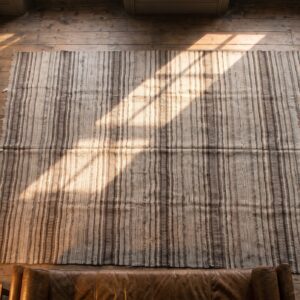 Antique Kilim - N.W. Persian Persian Brown 1930s Rug (SKU 19535) - styled overhead view