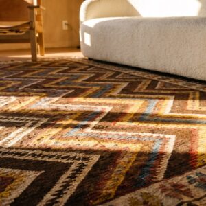 Antique Kilim - N.W. Persian Persian Multicolor 1900s Rug (SKU 21690) - in-room detail