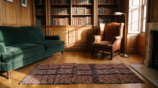 Antique kilim - senneh persian multicolor 1880s rug 9 Antique kilim - senneh persian multicolor 1880s rug (sku 22723) - room view