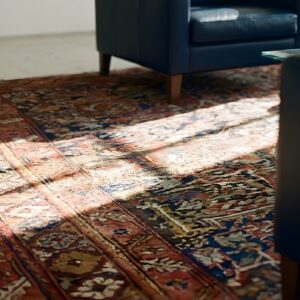 Antique Kurdish Carpet Wool Brown Rug (SKU 22847) - in-room detail