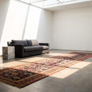 Antique Kurdish Hallway Runner Wool Blue Allover Rug (SKU 21098) - room view