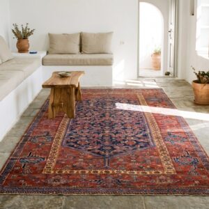 Antique Kurdish Hallway Runner Wool Blue Tribal Rug (SKU 18190) - room view