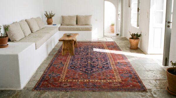 Antique kurdish hallway runner wool blue tribal rug 8 Antique kurdish hallway runner wool blue tribal rug (sku 18190) - room view