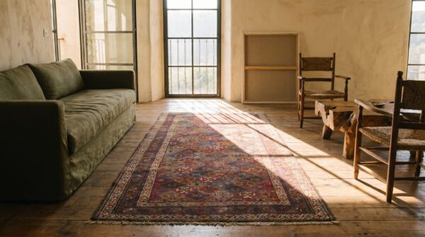 Antique kurdish long and narrow wool rug 12 Antique kurdish long and narrow wool rug (sku 18209) - room view