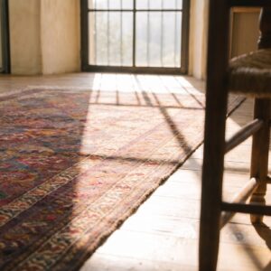 Antique Kurdish Long and Narrow Wool Rug (SKU 18209) - in-room detail