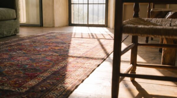 Antique kurdish long and narrow wool rug 13 Antique kurdish long and narrow wool rug (sku 18209) - in-room detail