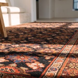 Antique Kurdish Persian Allover Floral Hand Knotted Pile Rug (SKU 25302) - in-room detail
