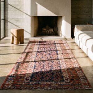 Antique Kurdish Persian Allover Floral Hand Knotted Hallway Runner Rug (SKU 21398) - room view