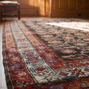 Antique Kurdish Small Scatter Size Wool Rug (SKU 17321) - in-room detail