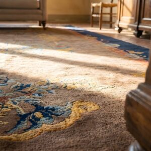 Antique Large Hand Knotted Pile Rug (SKU 24290) - in-room detail