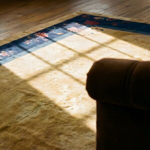 Antique Large Art Deco Chinese Floral Knotted Rug (SKU 24763) - in-room detail