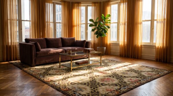 Antique large aubusson french geometric knotted rug 9 Antique large aubusson french geometric knotted rug (sku 24700) - room view
