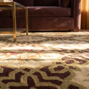 Antique Large Aubusson French Geometric Knotted Rug (SKU 24700) - in-room detail