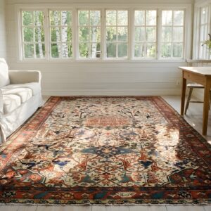 Antique Large Caucasian Medallion Knotted Rug (SKU 23781) - room view
