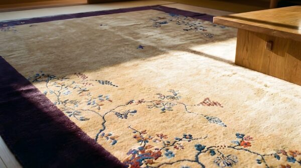 Antique large chinese - art deco rug 6 Antique large chinese - art deco rug (sku 23477) - in-room detail