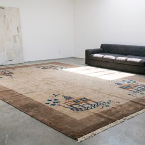 Antique Large Chinese - Art Deco Chinese Knotted Rug handcrafted (SKU 22523) - room view