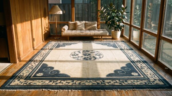 Antique large chinese - mongolian knotted rug 7 Antique large chinese - mongolian knotted rug (sku 23146) - room view