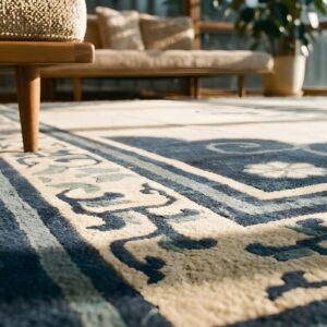 Antique Large Chinese - Mongolian Knotted Rug (SKU 23146) - in-room detail