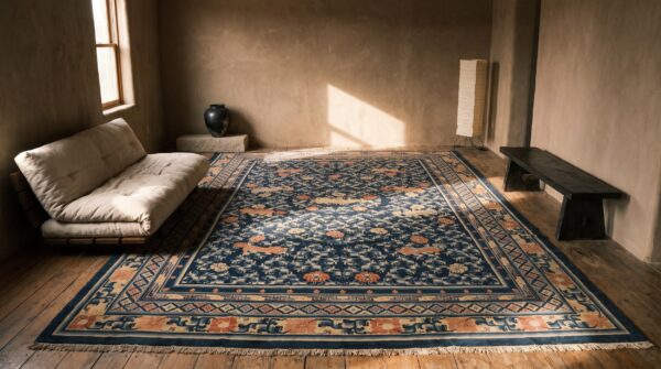 Antique large chinese - ningxia knotted rug 9 Antique large chinese - ningxia knotted rug (sku 23066) - room view