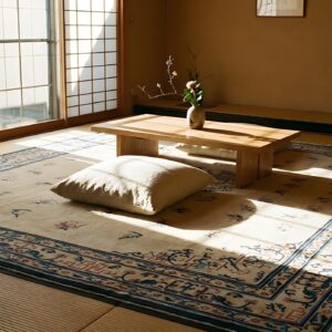 Antique Large Chinese - Peking Knotted Rug artisanal (SKU 25582) - room view