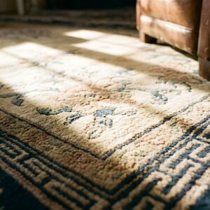 Antique Large Chinese - Peking Chinese Floral, Medallion Rug (SKU 25118) - in-room detail