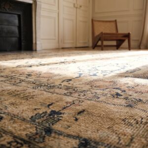 Antique Large Esfahan Persian Knotted Rug (SKU 19012) - in-room detail