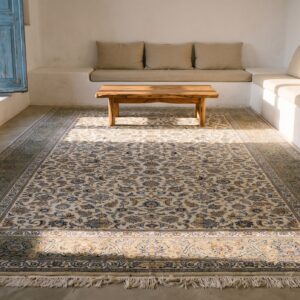 Antique Large Kashan Persian Allover Floral Knotted Rug (SKU 24224) - room view