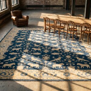 Antique Large Lahore Indian Knotted Rug (SKU 20070) - room view