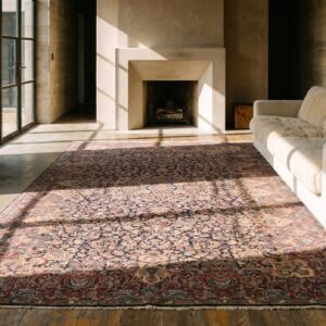 Antique Large Long and Narrow Size Fine Weave Persian Kerman Rug (SKU 23080) - room view