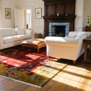 Large Long and Narrow Size Antique Red Chinese Art Deco Rug (SKU 25060) - room view