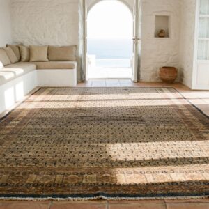 Antique Large Malayer Allover Floral Hand Knotted Pile Rug (SKU 18295) - room view