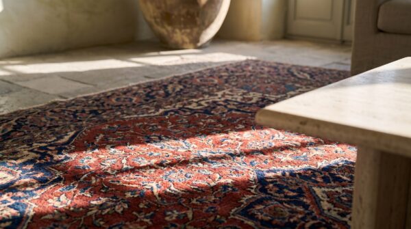 Antique large malayer persian knotted rug 11 Antique large malayer persian knotted rug (sku 17607) - in-room detail
