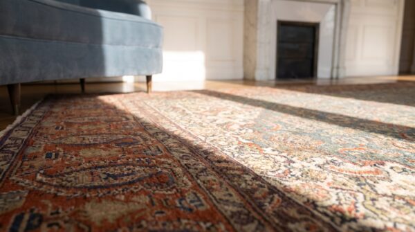 Antique large n. W. Persian persian knotted rug 8 Antique large n. W. Persian persian knotted rug (sku 18931) - in-room detail