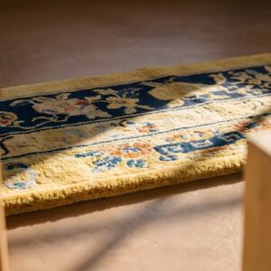 Antique Large Peking Chinese Geometric Knotted Rug (SKU 24283) - in-room detail