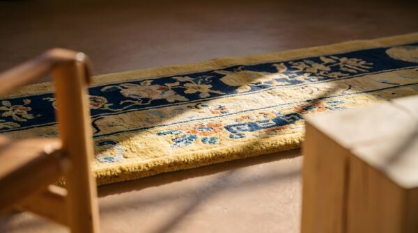 Antique large peking chinese geometric knotted rug 10 Antique large peking chinese geometric knotted rug (sku 24283) - in-room detail