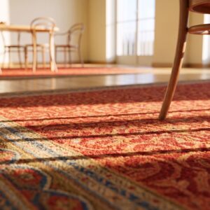 Antique Large Red Axminster English Allover Knotted Rug (SKU 23609) - in-room detail
