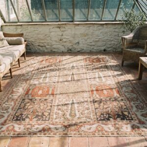 Large Room Size Antique Finely Woven Floral Cypress Tree Persian Tabriz Garden Deign Carpet (SKU 21004) - room view