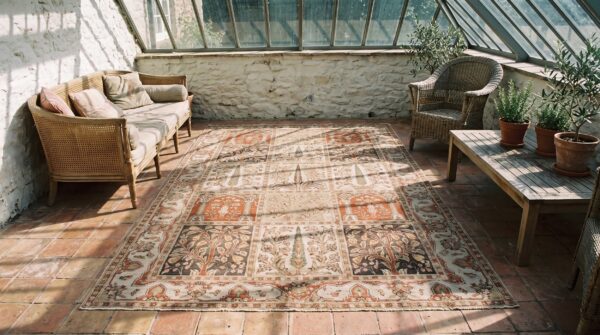 Large room size antique finely woven floral cypress tree persian tabriz garden deign carpet 10 Large room size antique finely woven floral cypress tree persian tabriz garden deign carpet (sku 21004) - room view