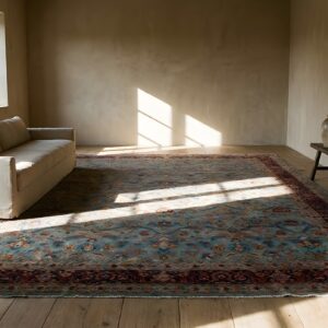 Antique Large Sarouk Persian Floral Knotted Rug (SKU 23856) - room view