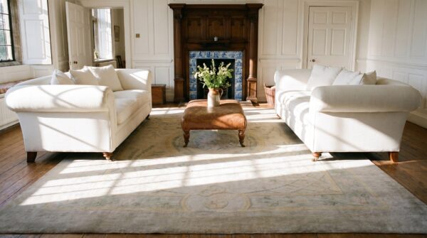 Antique large savonnerie austrian knotted rug 8 Antique large savonnerie austrian knotted rug (sku 25262) - room view